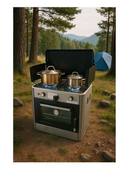 COCINA 2 FUEGOS CON TAPA + HORNO DE GAS MUVIP