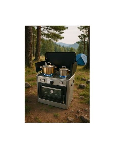 COCINA 2 FUEGOS CON TAPA + HORNO DE GAS MUVIP