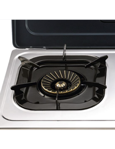 COCINA GAS INOX 3 FUEGOS SERIE STRONG + TAPA MUVIP