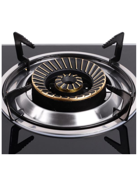 COCINA GAS INOX 2 FUEGOS CRISTAL TEMPLADO MUVIP