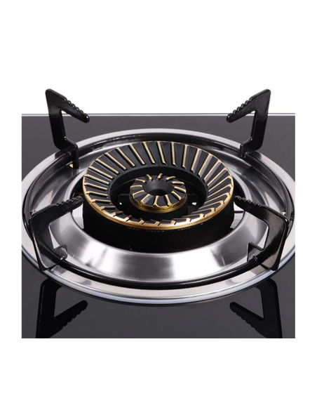 COCINA GAS INOX 2 FUEGOS CRISTAL TEMPLADO MUVIP