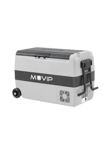 NEVERA PORTATIL CON COMPRESOR 44 LITROS 80W CON RUEDAS DOBLE ZONA MUVIP