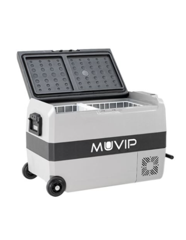 NEVERA PORTATIL CON COMPRESOR 44 LITROS 80W CON RUEDAS DOBLE ZONA MUVIP