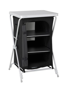 MESA DE CAMPING PLEGABLE CON ARMARIO DE TELA INTEGRADO