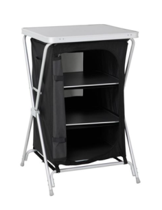 MESA DE CAMPING PLEGABLE CON ARMARIO DE TELA INTEGRADO 2