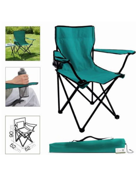 SIILA CAMPING PLEGABLE 52X52X90CM TURQUESA