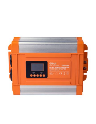 CONVERTIDOR DE CORRIENTE ONDA PURA CON PANTALLA LCD 1200W ELBAT