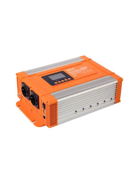 CONVERTIDOR DE CORRIENTE ONDA PURA CON PANTALLA LCD 1200W ELBAT