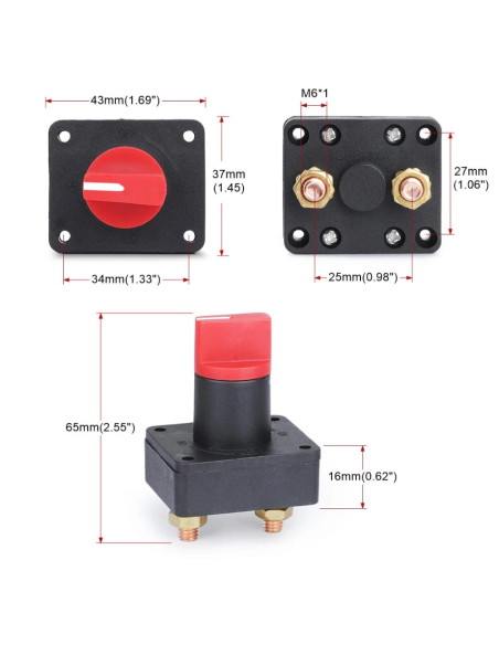 INTERRUPTOR DESCONECTADOR BATERIA 12V 100A