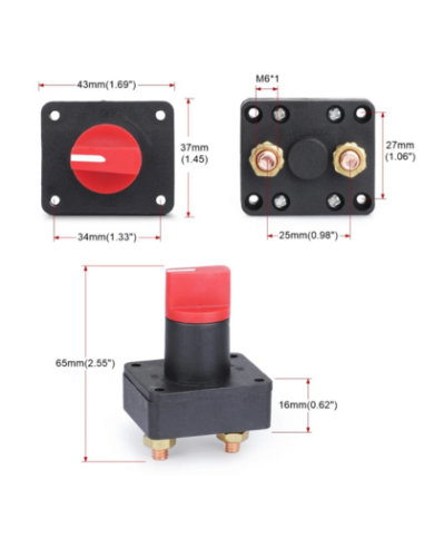 INTERRUPTOR DESCONECTADOR BATERIA 12V 100A