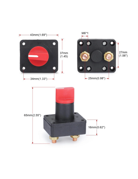 INTERRUPTOR DESCONECTADOR BATERIA 12V 100A