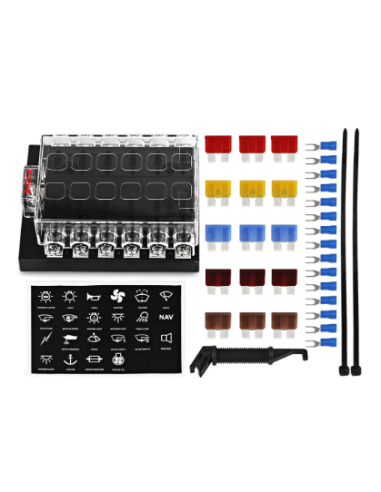 CAJA DE FUSIBLES 12 VIAS