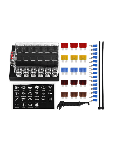 CAJA DE FUSIBLES 12 VIAS