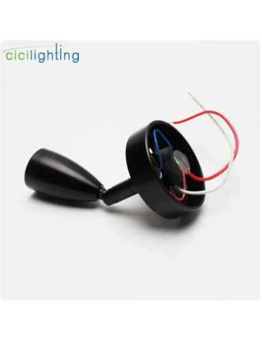 LAMPARITA LED NEGRA SIN FLEXO