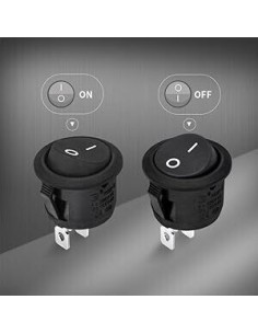 INTERRUPTOR BASCULANTE REDONDO 12V DOS PINES