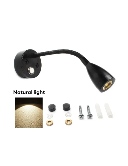 LÁMPARA FLEXO PLATEADO  REGULABLE CON USB