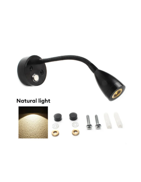 LÁMPARA FLEXO PLATEADO  REGULABLE CON USB