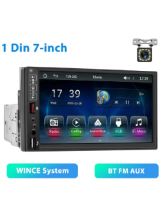 KIT RADIO ANDROID 1DIN 7 PULGADAS