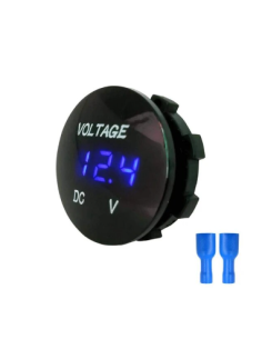 VOLTÍMETRO REDONDO RESISTENTE A SALPICADURAS 12/24V