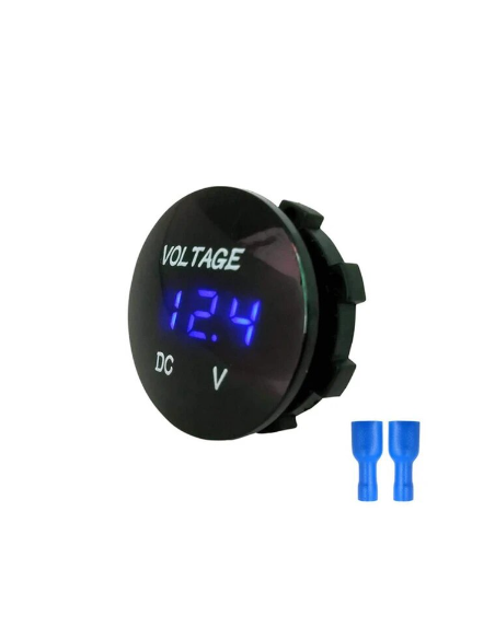 VOLTÍMETRO REDONDO RESISTENTE A SALPICADURAS 12/24V