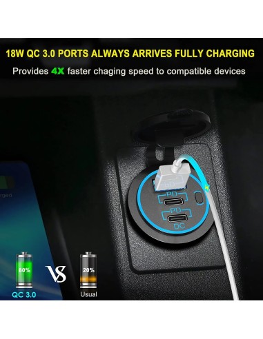 TOMA DOBLE USB QC 3.0