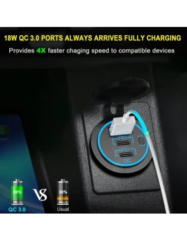 TOMA DOBLE USB QC 3.0