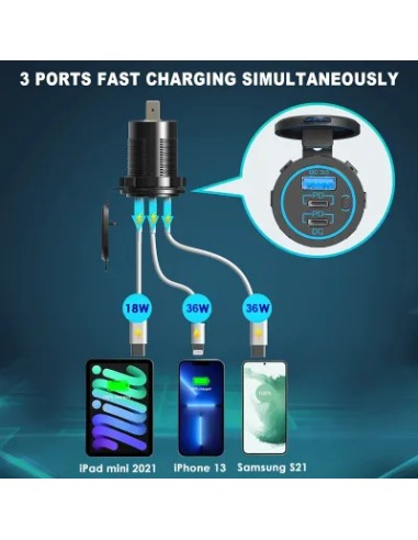 TOMA DOBLE USB QC 3.0