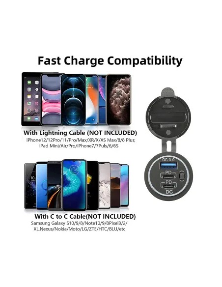 TOMA DOBLE USB QC 3.0