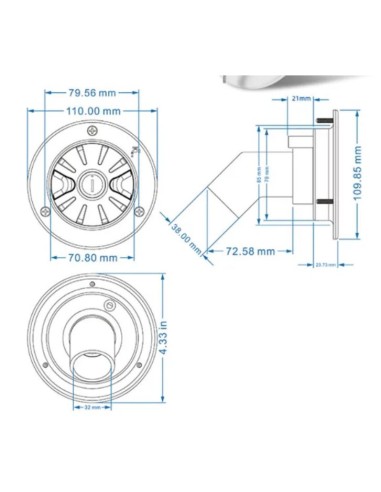 TAPÓN BLANCO DE LLENADO POR GRAVEDAD CON CERRADURA