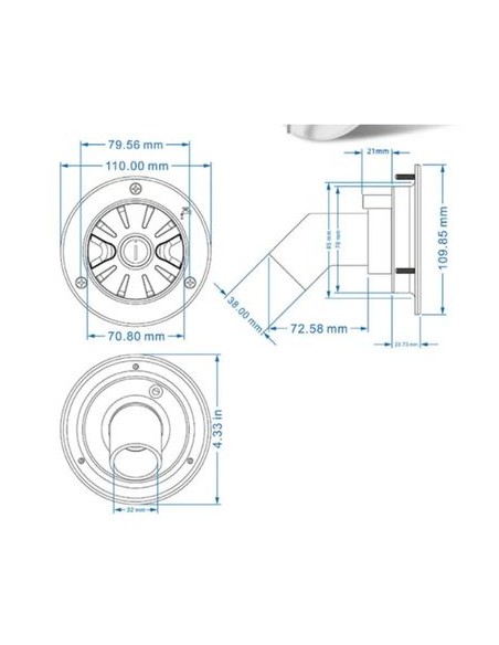 TAPÓN BLANCO DE LLENADO POR GRAVEDAD CON CERRADURA