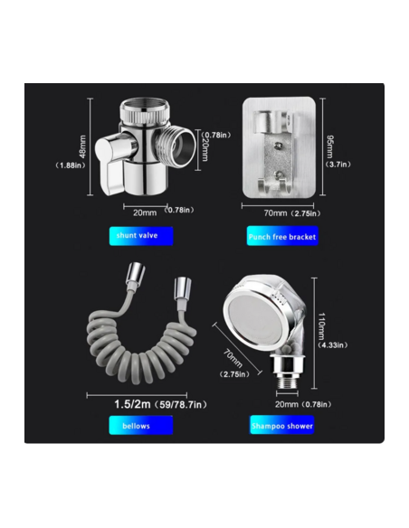 DUCHA PARA GRIFO BAÑO O COCINA 2M