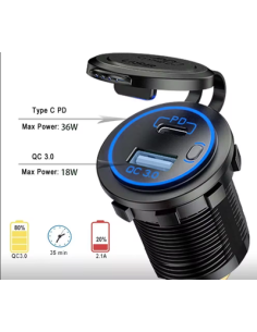TOMA USB TIPO PD CARGA RAPIDA 2