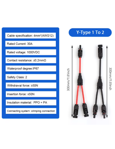 CONECTOR SOLAR EN Y MC4