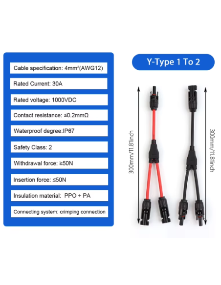CONECTOR SOLAR EN Y MC4