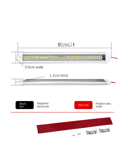 LUZ LED TRES FILAS 12/24V SUPERBRILLANTE