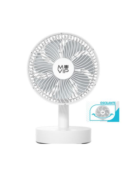 VENTILADOR PORTATIL BATERIA OSCILANTE 8 PULGADAS