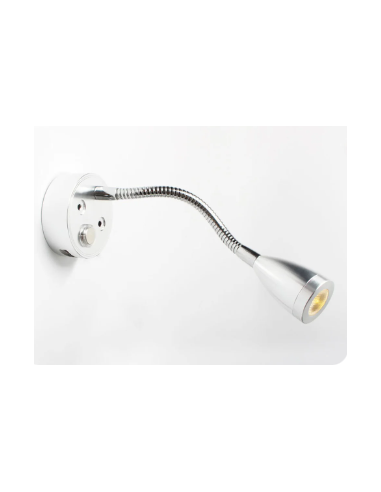 LÁMPARA FLEXO PLATEADO  REGULABLE CON USB