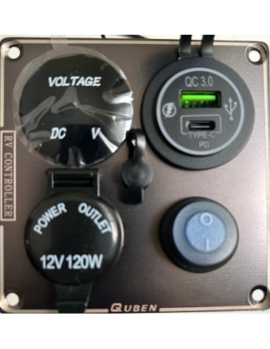 CENTRALITA 4 EN 1 12V CON USB+PD ( TIPO C )