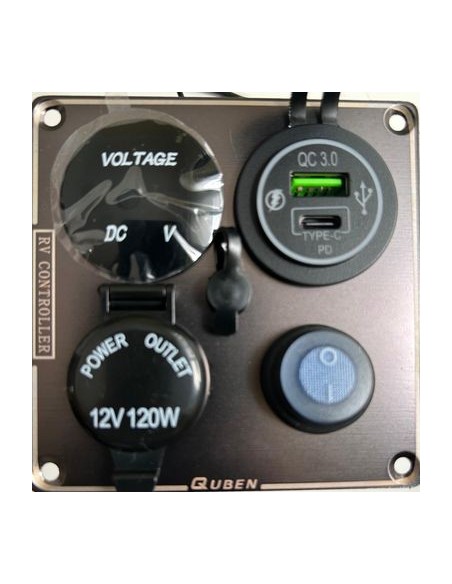 CENTRALITA 4 EN 1 12V CON USB+PD ( TIPO C )