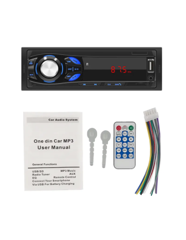 RADIO 1 DIN MP3 PLAYER BLUETOOTH