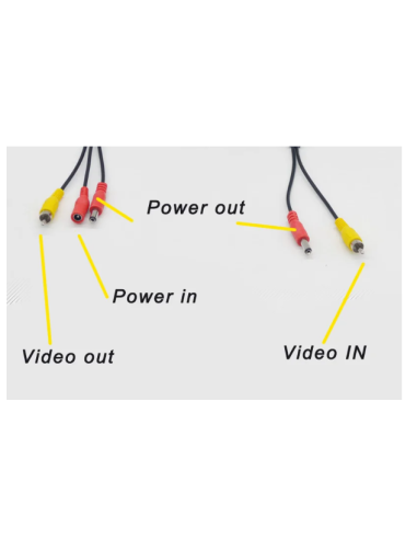 CABLE DE VIDEO 12V AV RCA 15M