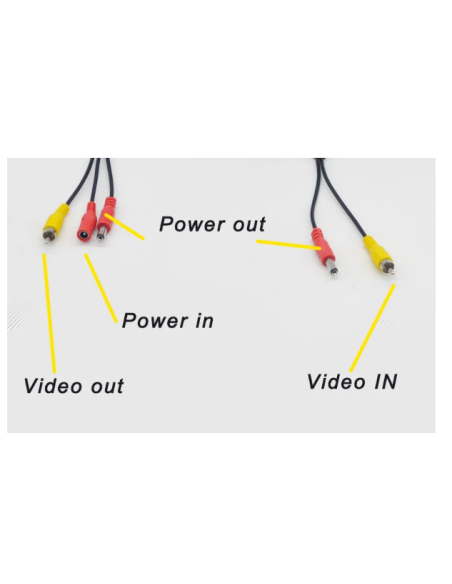 CABLE DE VIDEO 12V AV RCA 15M