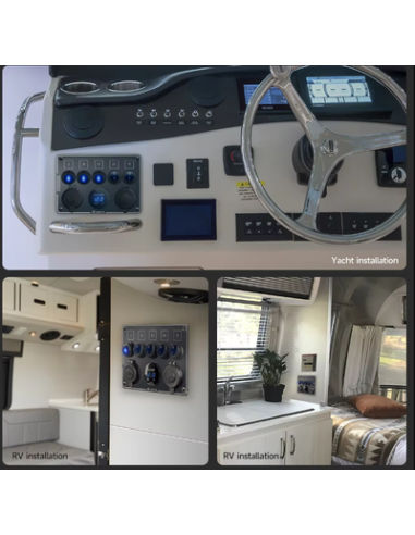 PANEL 12V 5 INTERRUPTORES BLACK EDITION