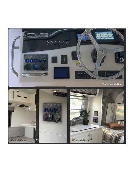 PANEL 12V 5 INTERRUPTORES BLACK EDITION