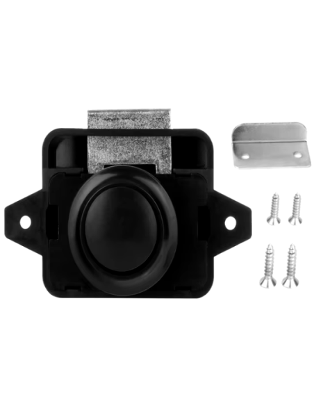 PULSADOR NEGRO GRANDE PARA ARMARIOS Y CAJONES