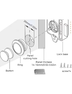 PULSADOR NEGRO GRANDE PARA ARMARIOS Y CAJONES 2