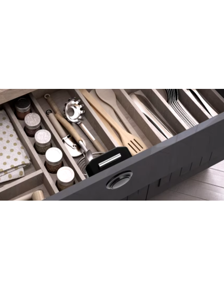 PULSADOR NEGRO GRANDE PARA ARMARIOS Y CAJONES