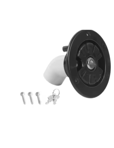 TAPÓN NEGRO DE LLENADO POR GRAVEDAD CON CERRADURA