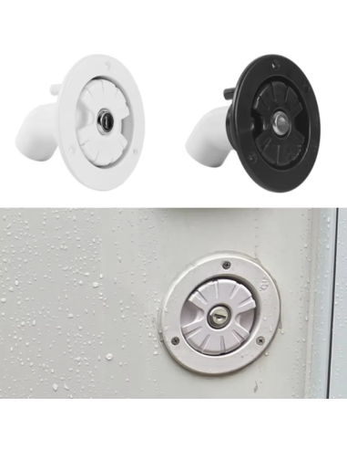 TAPÓN NEGRO DE LLENADO POR GRAVEDAD CON CERRADURA