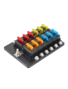CAJA DE FUSIBLE 12 VIAS (FUSIBLES INCLUIDO) LED